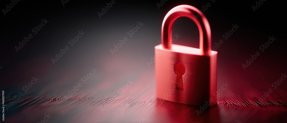Poster Quantum Cybersecurity Breakthrough AI-Powered Digital Lock Visualizing Next-Gen Data Protection in Immersive Holographic Financial Technology Landscape
