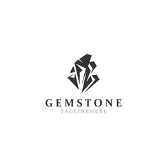 Gemstone modern logo design template for jewelry, boutique and wedding business