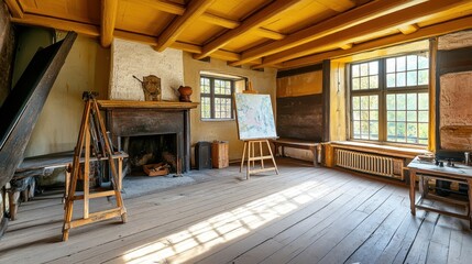 Interior of an old Dutch house,