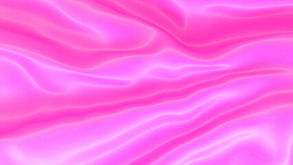 Elegant pink silk with smooth waves. 3D texture for packaging, background, advertising
