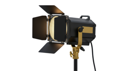Isolated Professional Studio Lighting Equipment with Barn Doors