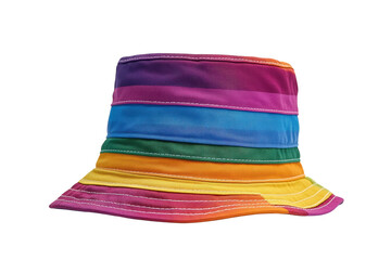 Colorful striped bucket hat