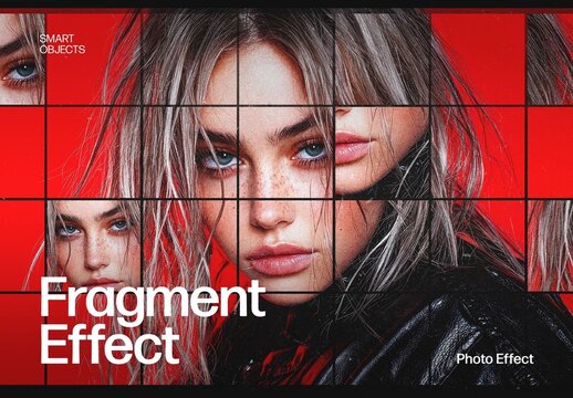 Fragment Photo Collage Photo Effect Template