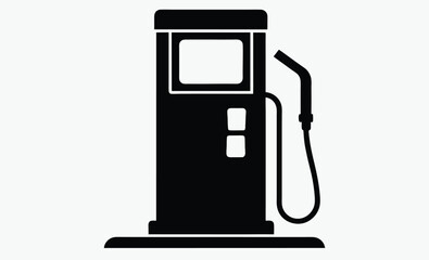 Gas pump silhouette, gas pump silhouette vector, Gas pump and electric charge station vector icon