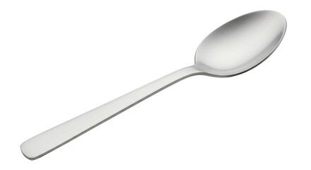 Isolated Silver Metallic Shiny Spoon Utensil