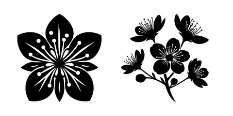 Cherry Blossom Silhouette Vector