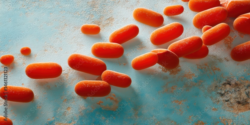 Aufkleber microbiome revolution high-resolution of pathogenic bacteria clusters - cutting-edge medical visuali