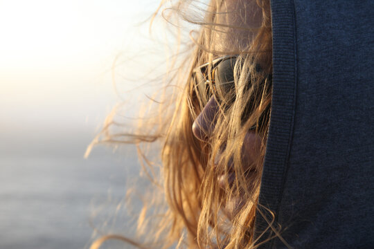 Girl with fuzzy hair