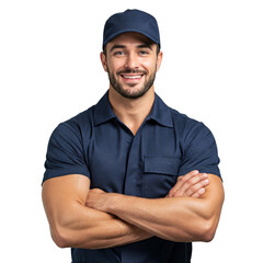 portrait of a plumber man