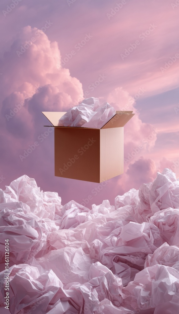 Aufkleber soft transition dreamlike career displacement visualization - surreal tech industry layoff metaphor 