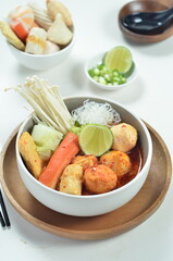 Chinese snack, sichuan malatang, hot spicy soup