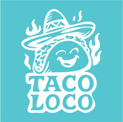 Colorful Taco Loco Logo with ...