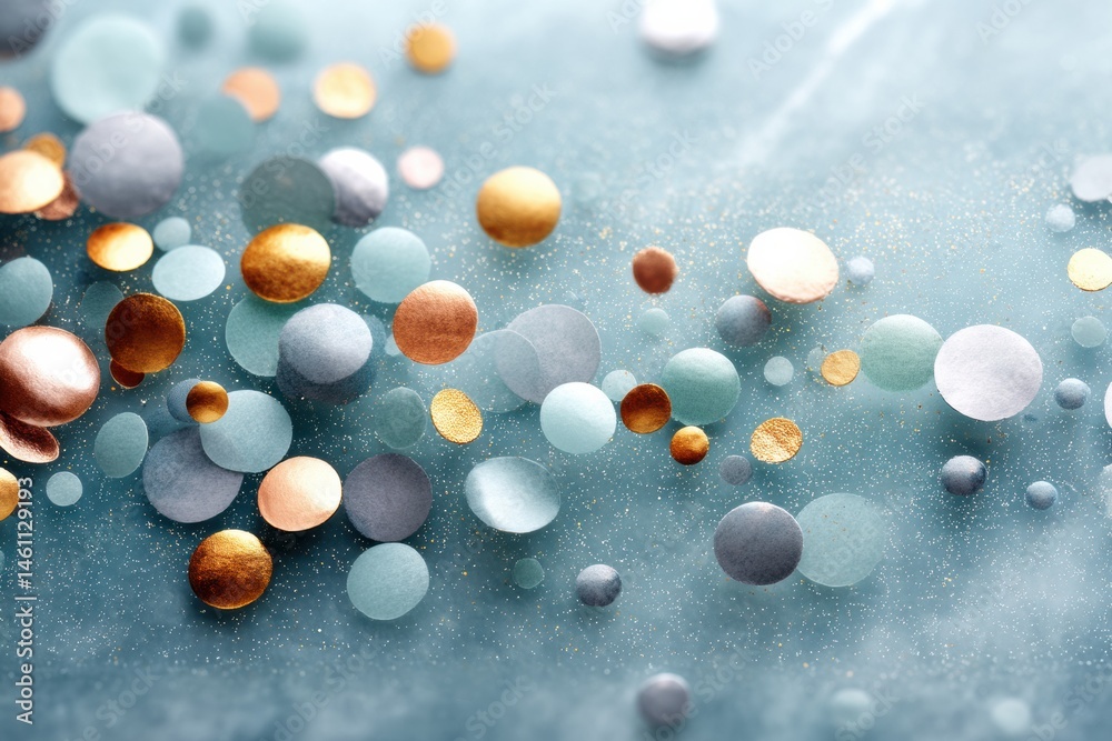 Poster Celestial Metallics Iridescent Lunar Eclipse Particles - Futuristic Digital Design Element for Immersive Branding and Creative Visualization