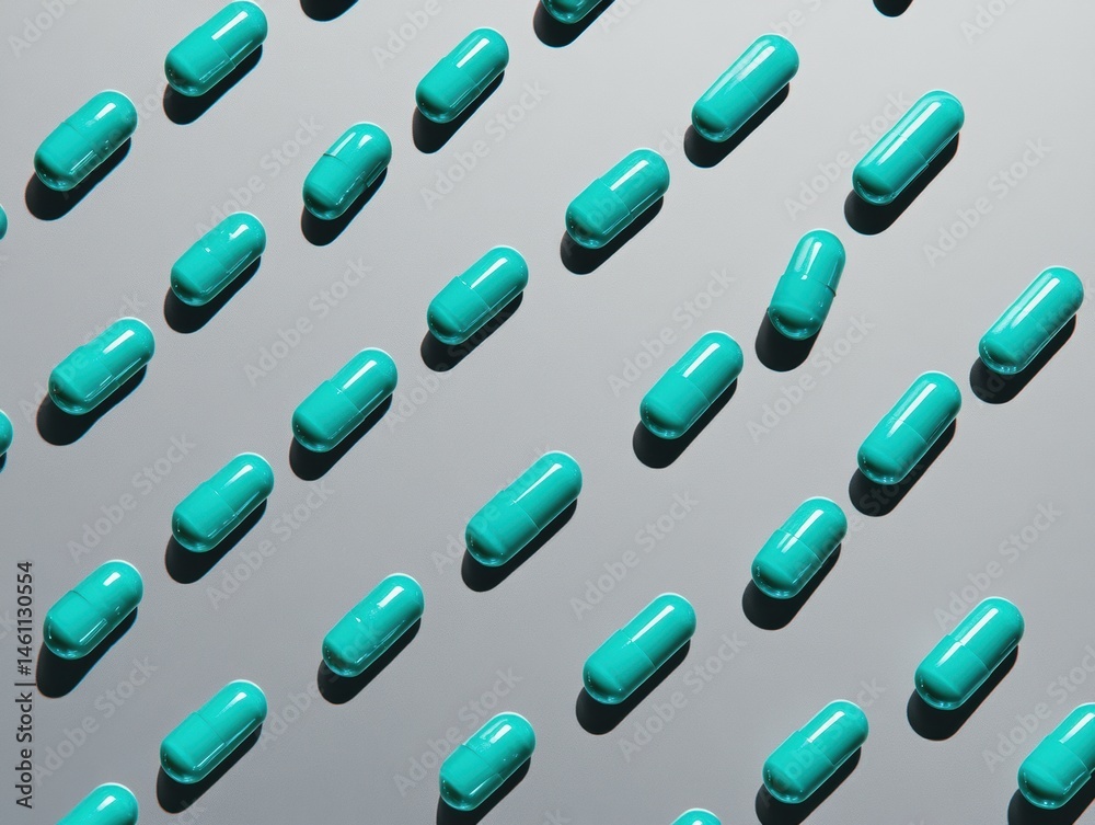 Aufkleber futuristic cognitive enhancement precision-engineered teal nootropic capsules showcasing next-gen we