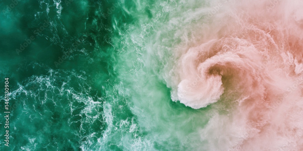 Aufkleber Climate Crisis Visualized Aerial Meteorological Satellite Imagery Revealing Extreme Weather Dynamics in High-Resolution Environmental Documentation