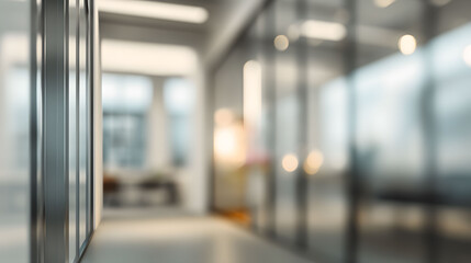Business meeting setting modern office blurred interior professional environment focused perspective