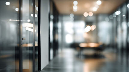 Dynamic office scene with blurred background modern business environment contemporary design perspective