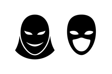 Superhero masks vector design for graphic design