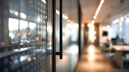 Business collaboration in a contemporary office modern professional space with blurred background