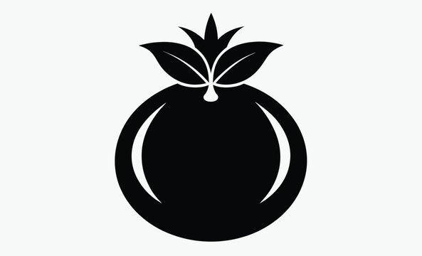 recommend clip art: Pomegranate silhouette, pomegranate fruit silhouette vector, pomegranate icon 