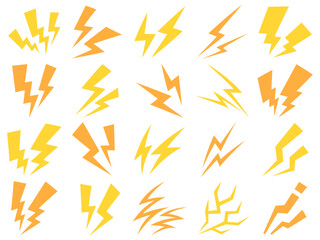 雷マークのイラストセット