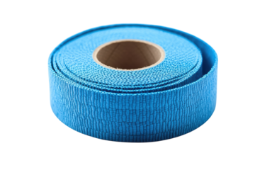 A roll of blue textured tape