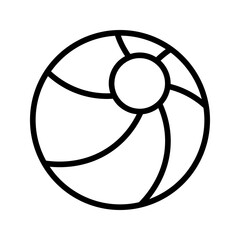 Beach ball icons set. Beach ball isolated icon. Black ball symbols. Vector illustration.