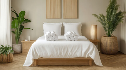 serene bedroom designed for restful sleep featuring soft lighting comfortable bedding and calming colors