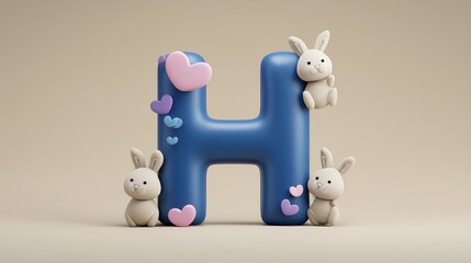 Letter H for Hamster – Alphabet for Kids, Educational Learning Poster