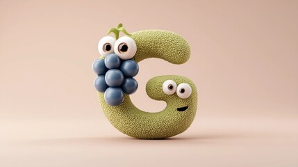 Letter G for Grapes – Alphabet for Kids, Educational Learning Poster