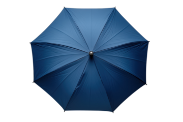 An opened blue umbrella top