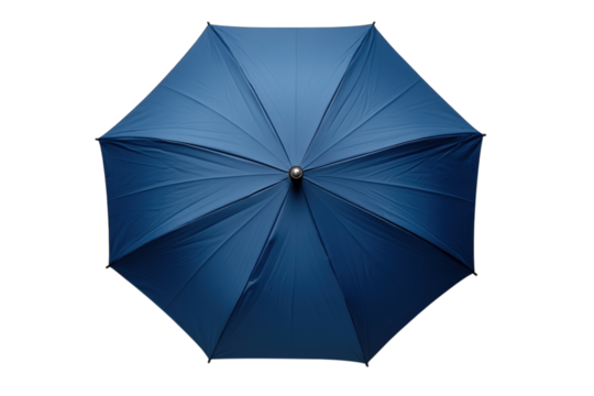 An opened blue umbrella top
