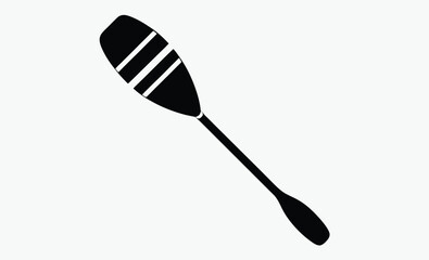 Canoe paddle silhouette,  Crossed canoe boat paddle black silhouette vector