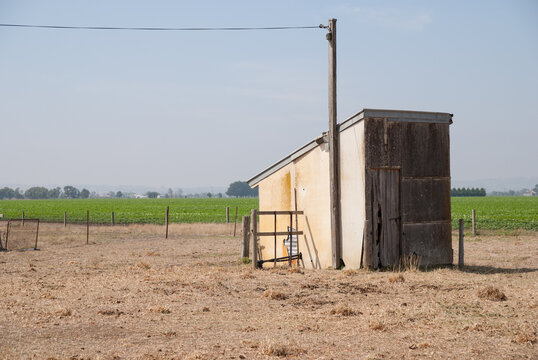 An old farm outhouse