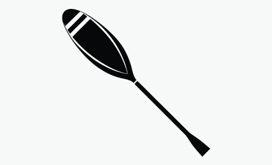 Canoe paddle silhouette,  Crossed canoe boat paddle black silhouette vector