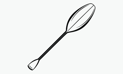 Canoe paddle silhouette,  Crossed canoe boat paddle black silhouette vector