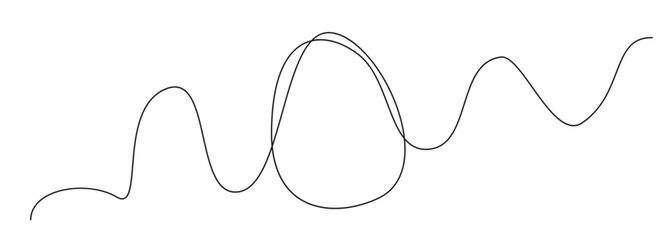 Single line egg, hand drawn continuous one line The Easter symbol, minimalist one line art eggs