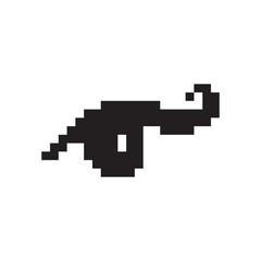 Obraz premium Pixel art eye icon, 8 bit retro style human eyeball, simple computing see symbol