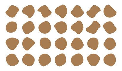 Blob shapes colorful and black collection vector design elements isolated. Random blob circles icon set.  Isolated on a white background.
