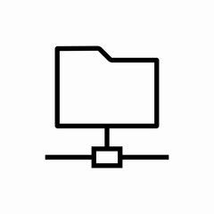 Network folder share icon vector sign
