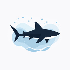 Obraz premium vector illustration of a shark