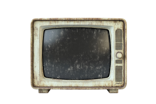 Vintage TV, aged, dusty screen