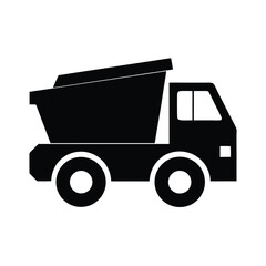 dump truck black silhouette