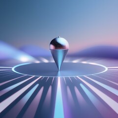 "Smartwatch on wrist with AR-style location pin popping out