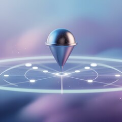 "Smartwatch on wrist with AR-style location pin popping out