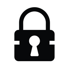 encryption lock black silhouette 