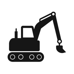 excavator black silhouette