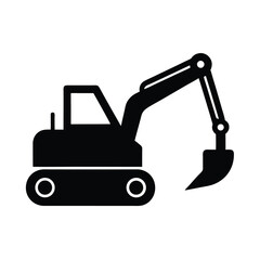 excavator black silhouette
