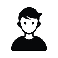 face id icon black silhouette 