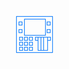 atm machine icon sign vector